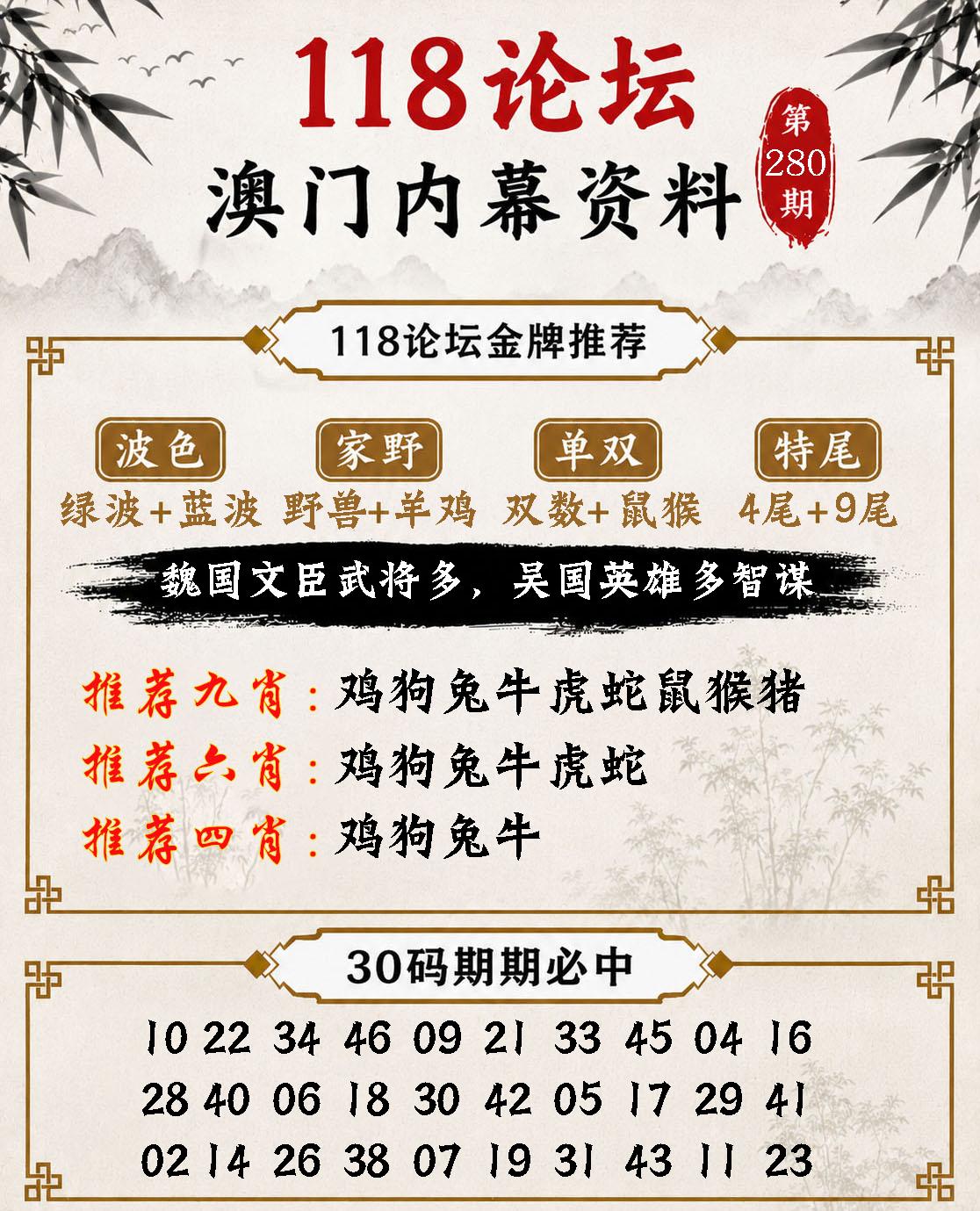 澳门内幕参考图